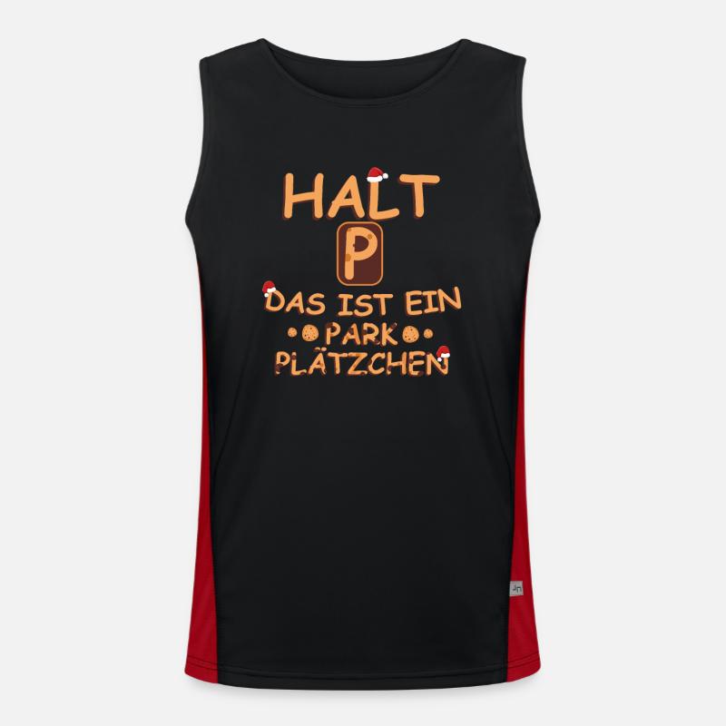 Das ist ein Parkplätzchen - Chocolate Cookie Funktionelles Kontrast-Tank Top für Männer 