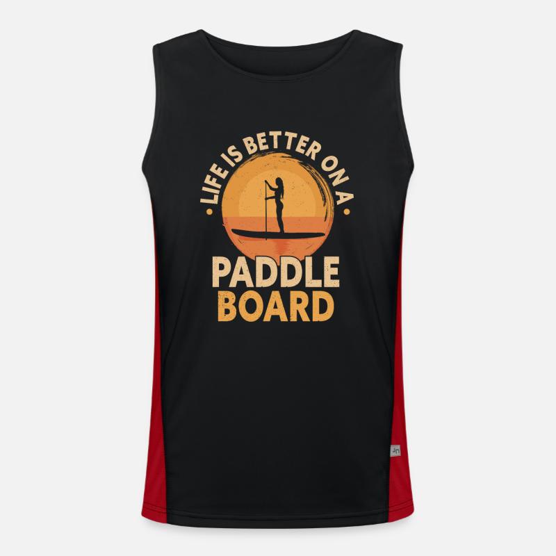 SUP Paddle Board Paddleboarding Men's Functional Contrast Tank Top 