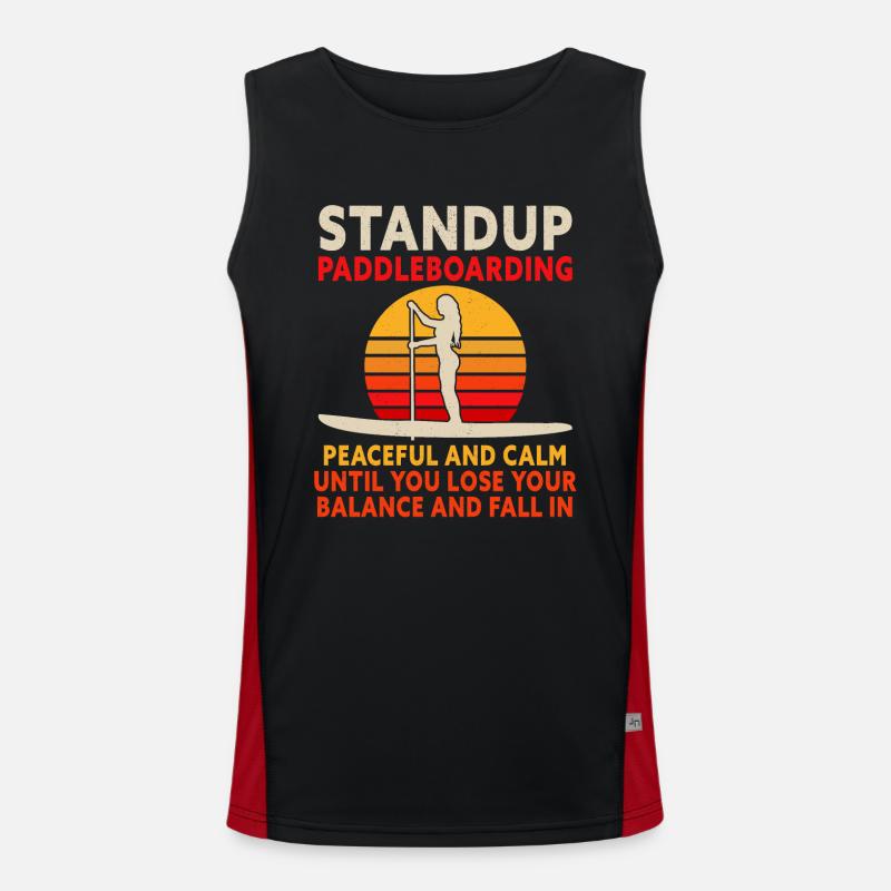 SUP Paddle Board Paddleboarding Men's Functional Contrast Tank Top 