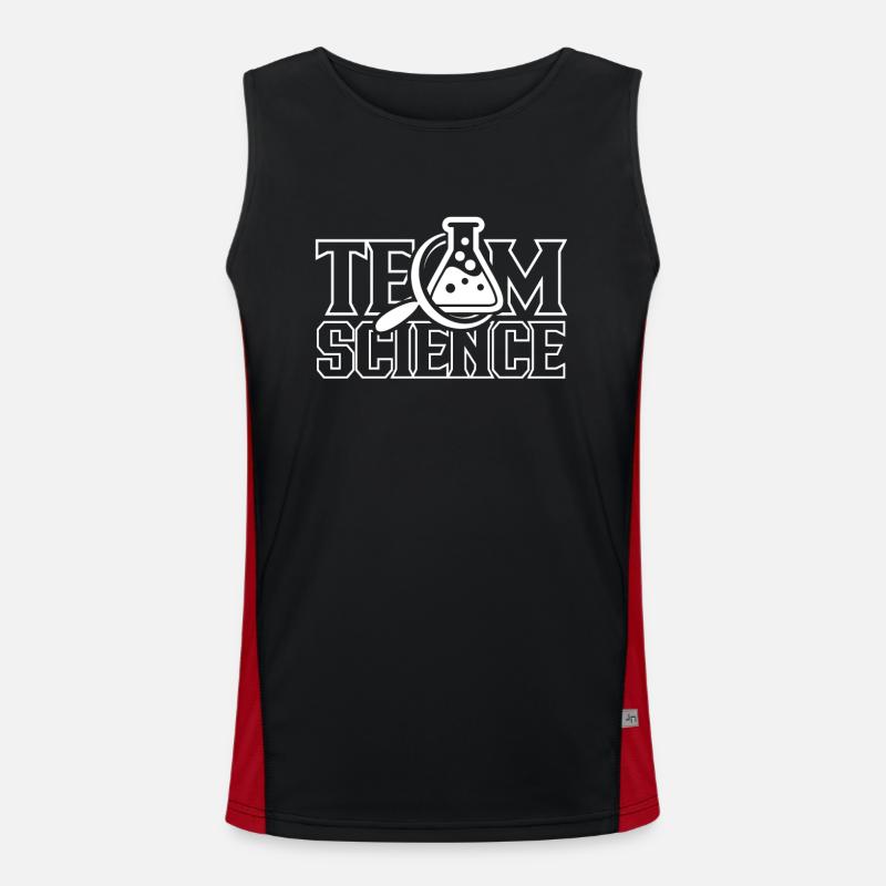 Team Science Proverbs Science Scientists - Men's Functional Contrast Tank Top - black/red