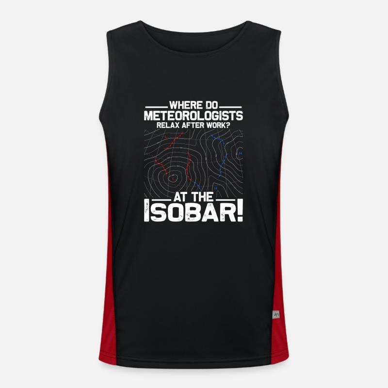 Where Do Meteorologists Relax At The Isobar Weat Men's Functional Contrast Tank Top 