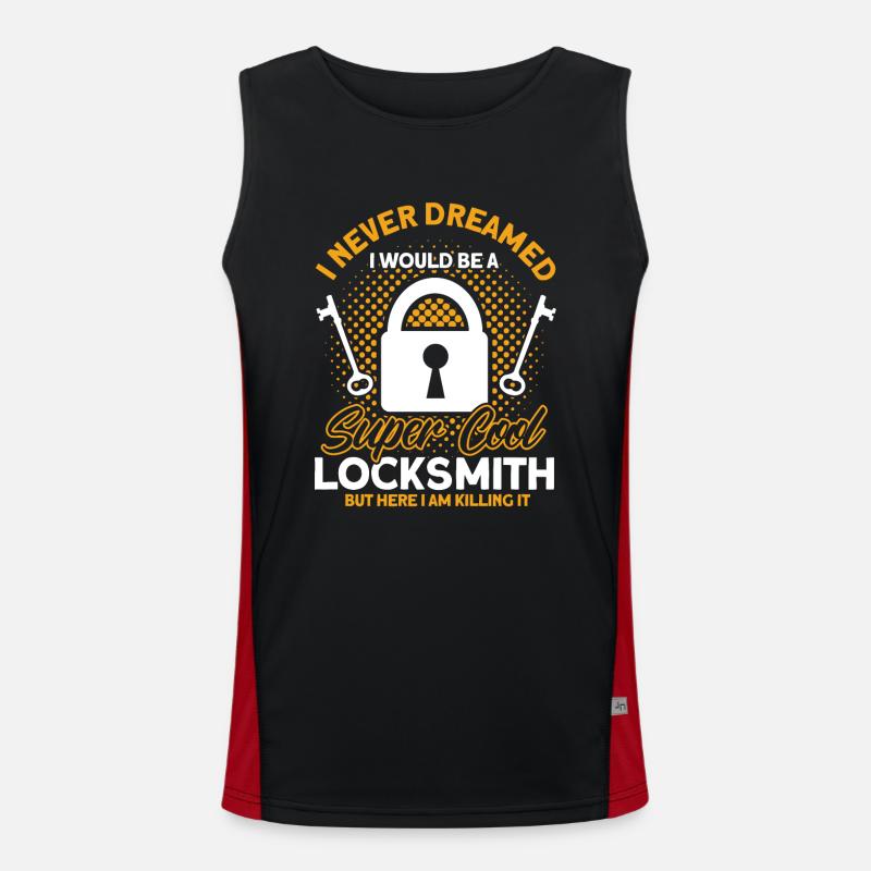 Locksmith Lock Picking Employee Locksmith Men's Functional Contrast Tank Top 