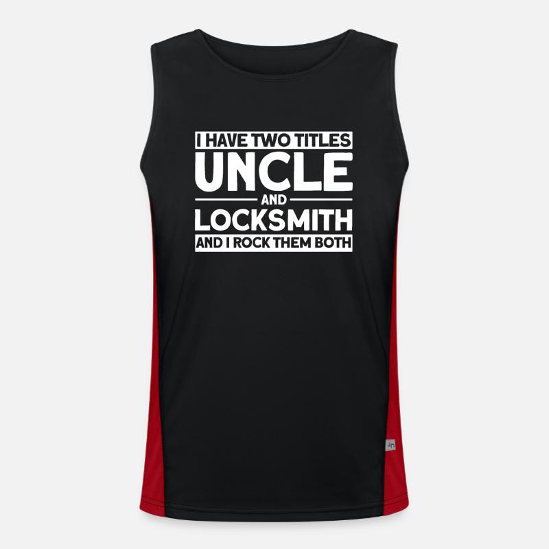 Locksmith Lock Picking Employee Locksmith - Men's Functional Contrast Tank Top - black/red