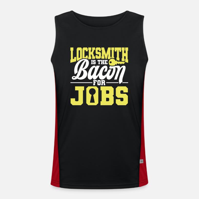Locksmith Lock Picking Employee Locksmith Men's Functional Contrast Tank Top 