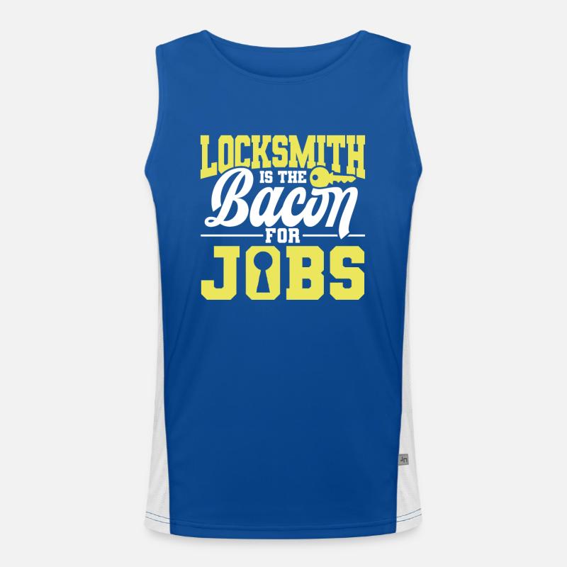 Schlosser Lock Picking Mitarbeiter Schlosserei Funktionelles Kontrast-Tank Top für Männer 