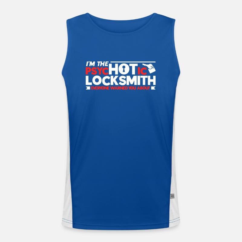 Locksmith Lock Picking Employee Locksmith Men's Functional Contrast Tank Top 
