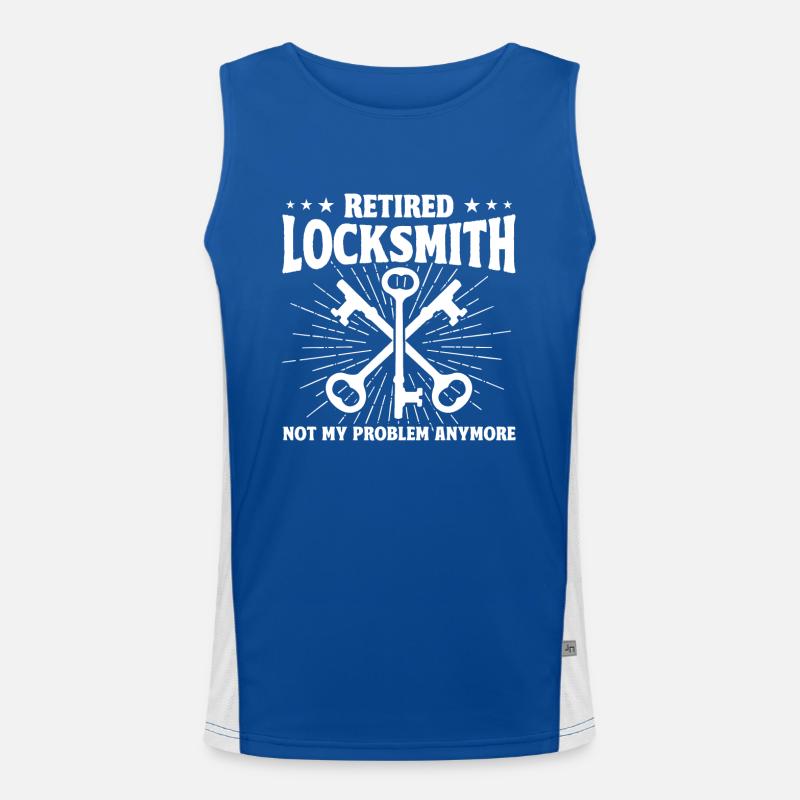 Schlosser Lock Picking Mitarbeiter Schlosserei Funktionelles Kontrast-Tank Top für Männer 