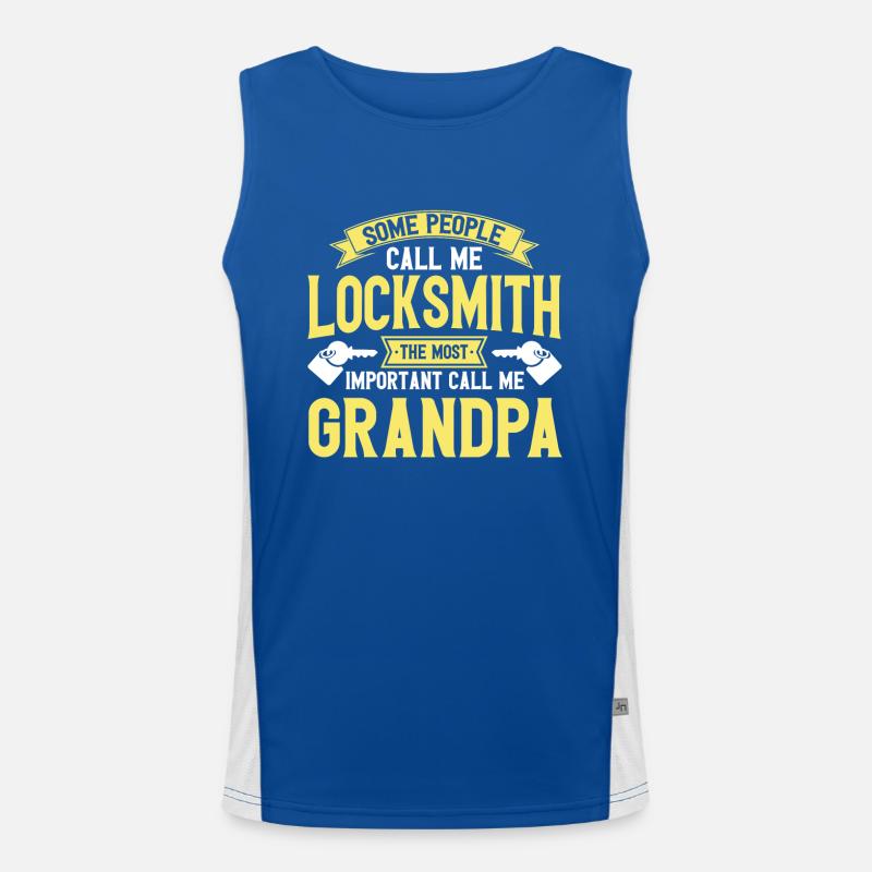 Locksmith lock picking employee locksmith shop Men's Functional Contrast Tank Top 