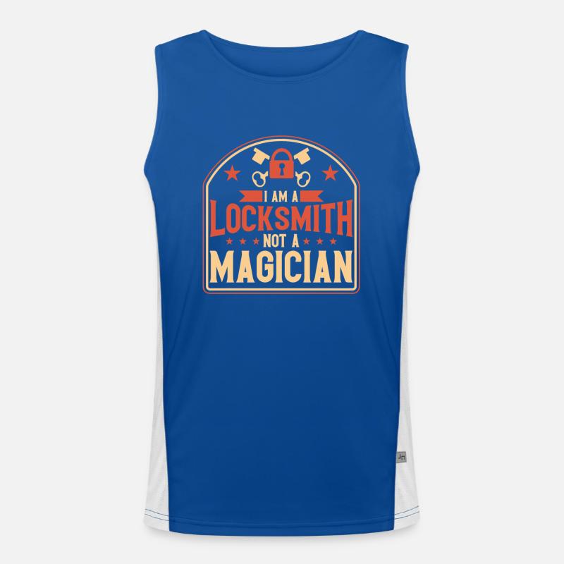 Locksmith Lock Picking Employee Locksmith Men's Functional Contrast Tank Top 
