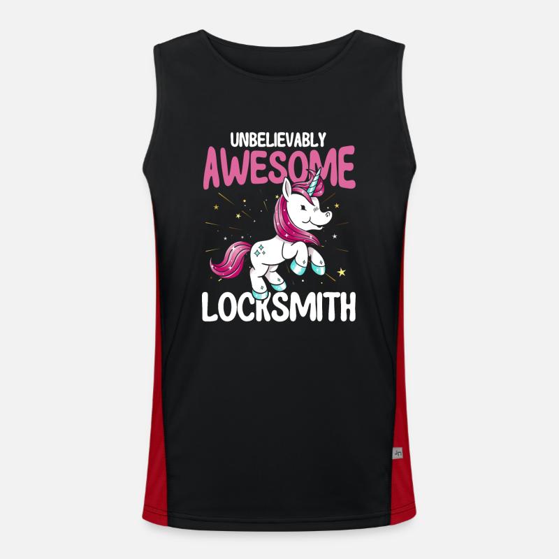 Locksmith Lock Picking Employee Locksmith Men's Functional Contrast Tank Top 