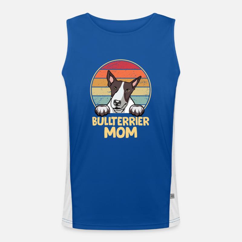Bullterrier Geschenk Hunde Funktionelles Kontrast-Tank Top für Männer 