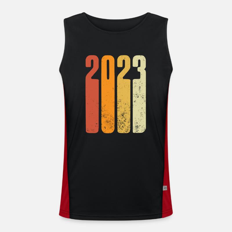 Year 2023 Retro Men's Functional Contrast Tank Top 