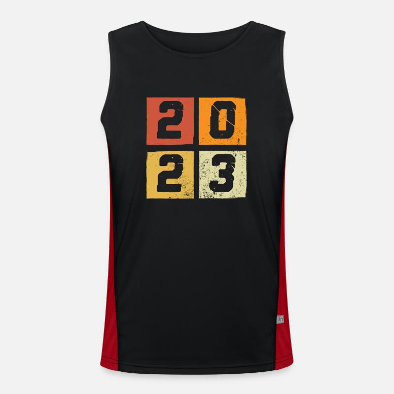 Year 2023 Colorful Retro Men's Functional Contrast Tank Top 