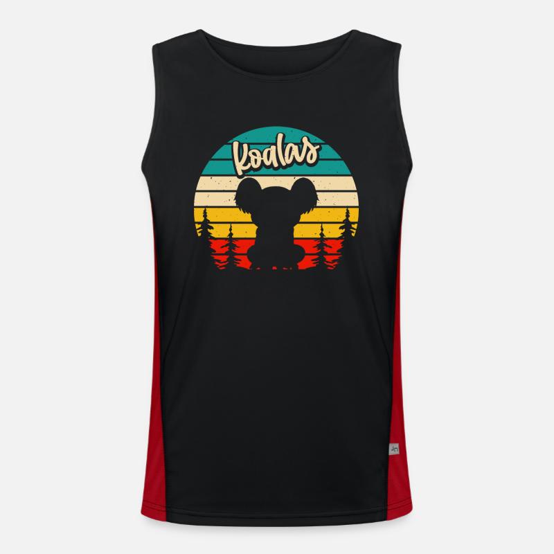 Liebe Koalas Funktionelles Kontrast-Tank Top für Männer 