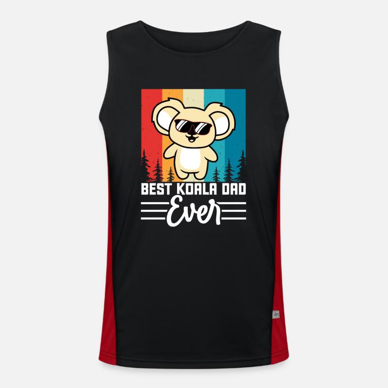 Bester Koala-Vater aller Zeiten Koalabär Funktionelles Kontrast-Tank Top für Männer 