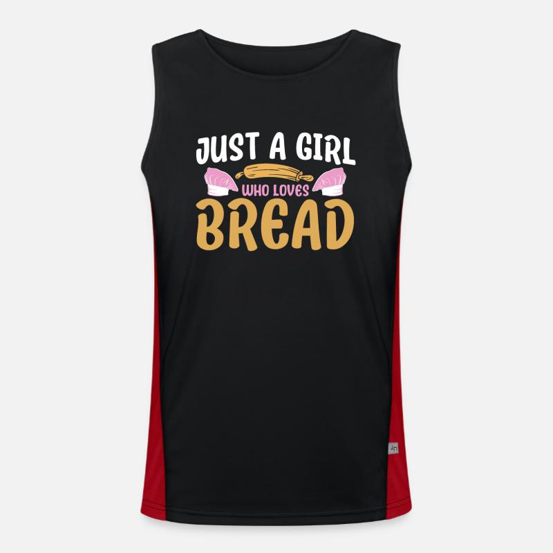 Bread Baking Gift Bakery Quote Baker Men's Functional Contrast Tank Top 