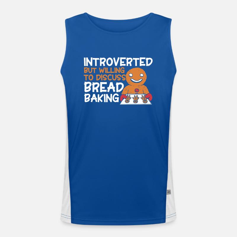 Bread Baking Gift Bakery Quote Baker Men's Functional Contrast Tank Top 