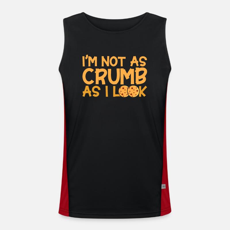 Brotbacken Geschenk Bäckerei Zitat Bäcker Funktionelles Kontrast-Tank Top für Männer 