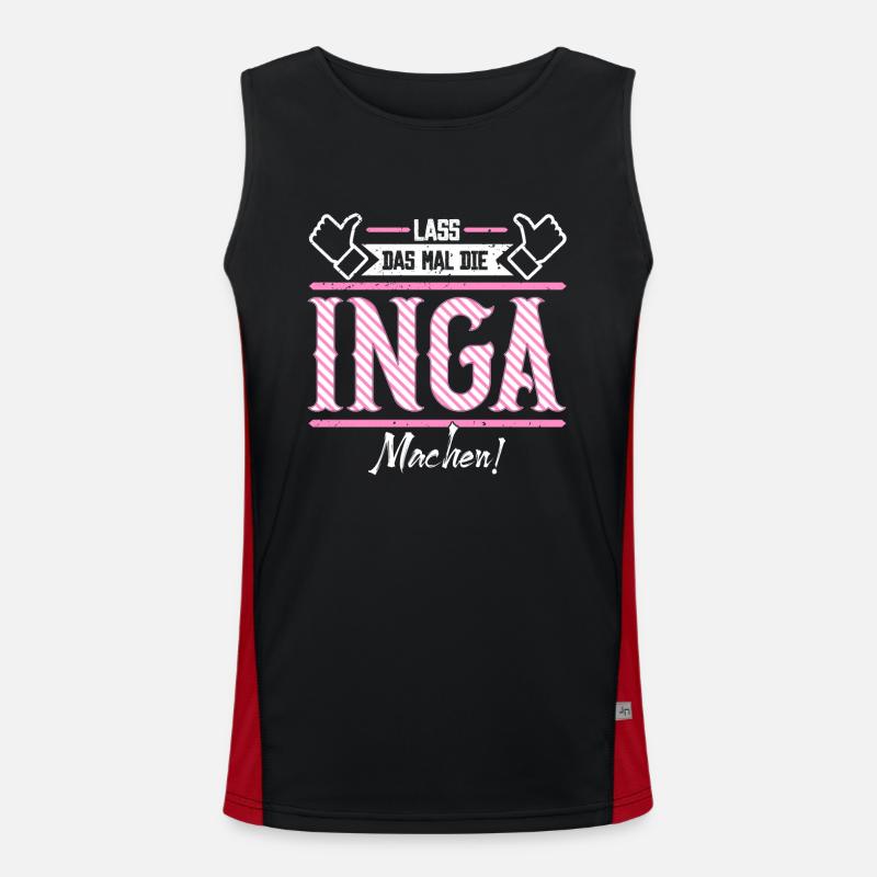Inga Geschenkidee Geschenk Geburtstag Funktionelles Kontrast-Tank Top für Männer 