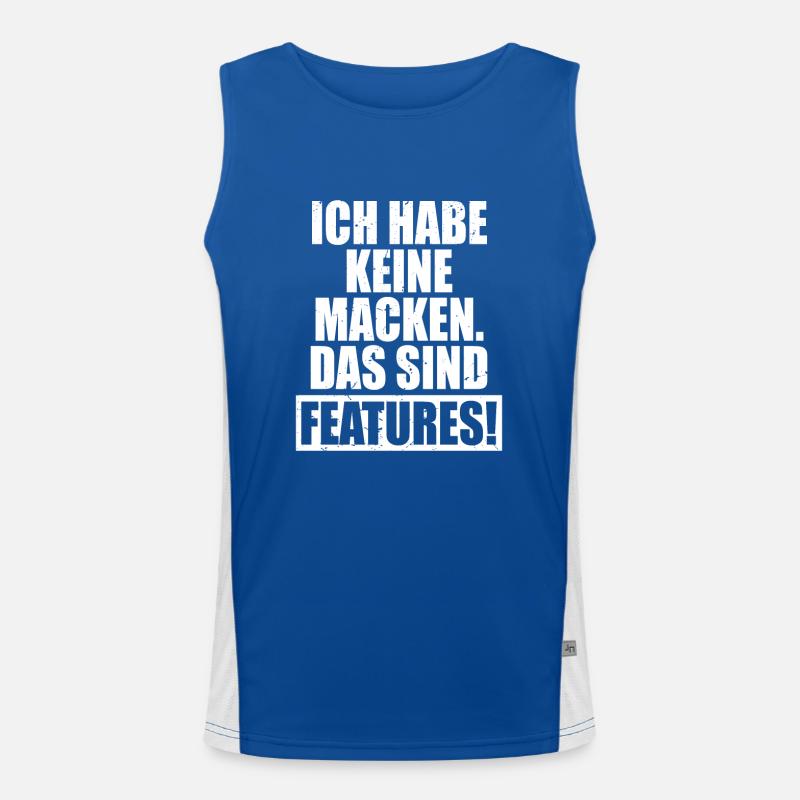 Ich Habe Keine Macken Das Sind Features Bug Macke Funktionelles Kontrast-Tank Top für Männer 