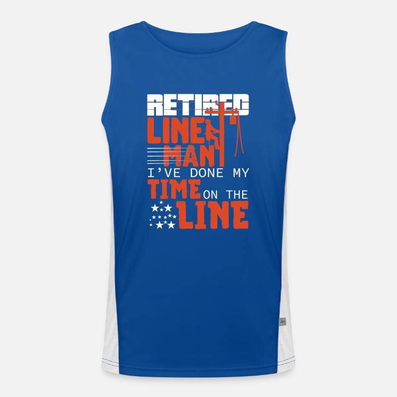Retired Lineman Men's Functional Contrast Tank Top 
