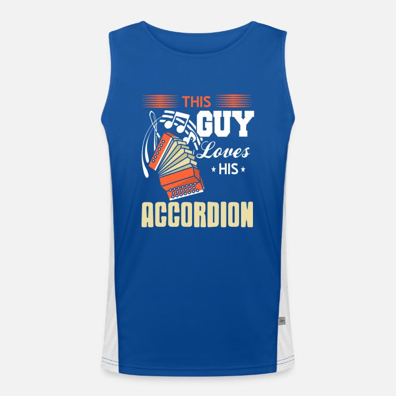 This Guy loves his Accordion Funktionelles Kontrast-Tank Top für Männer 