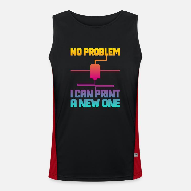 3D Printer 3D Printing Men's Functional Contrast Tank Top 
