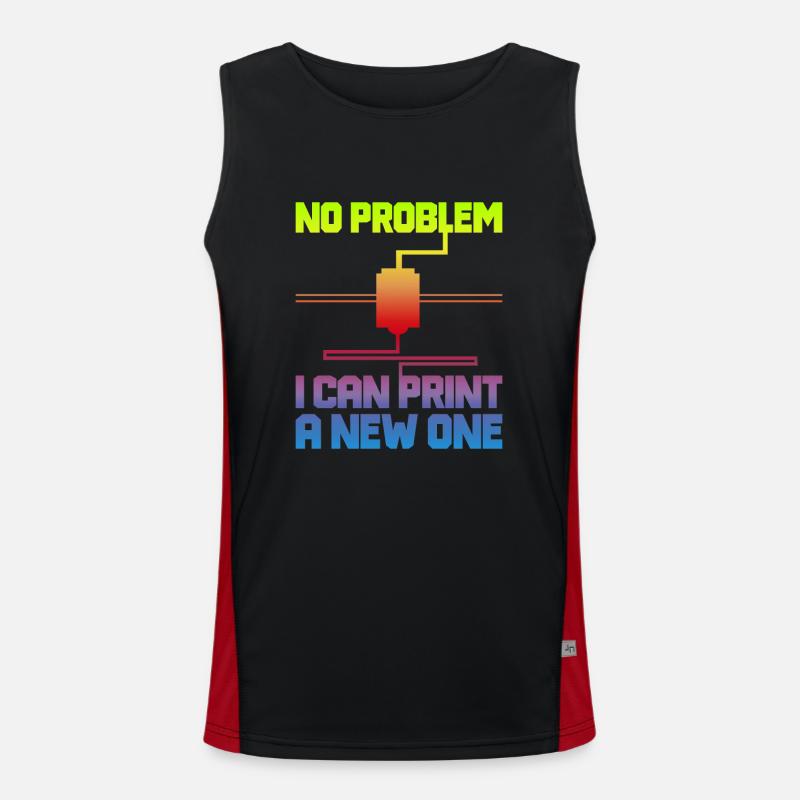 3D Printer 3D Printing Men's Functional Contrast Tank Top 