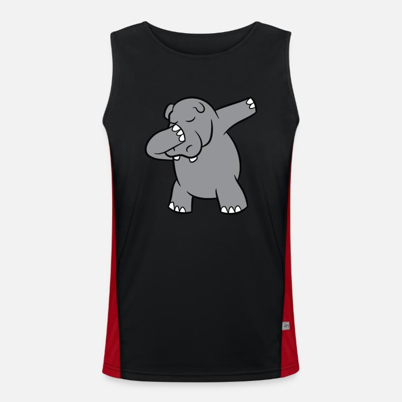 Nilpferd - Dab, dabbing, dabben, tanzen Funktionelles Kontrast-Tank Top für Männer 
