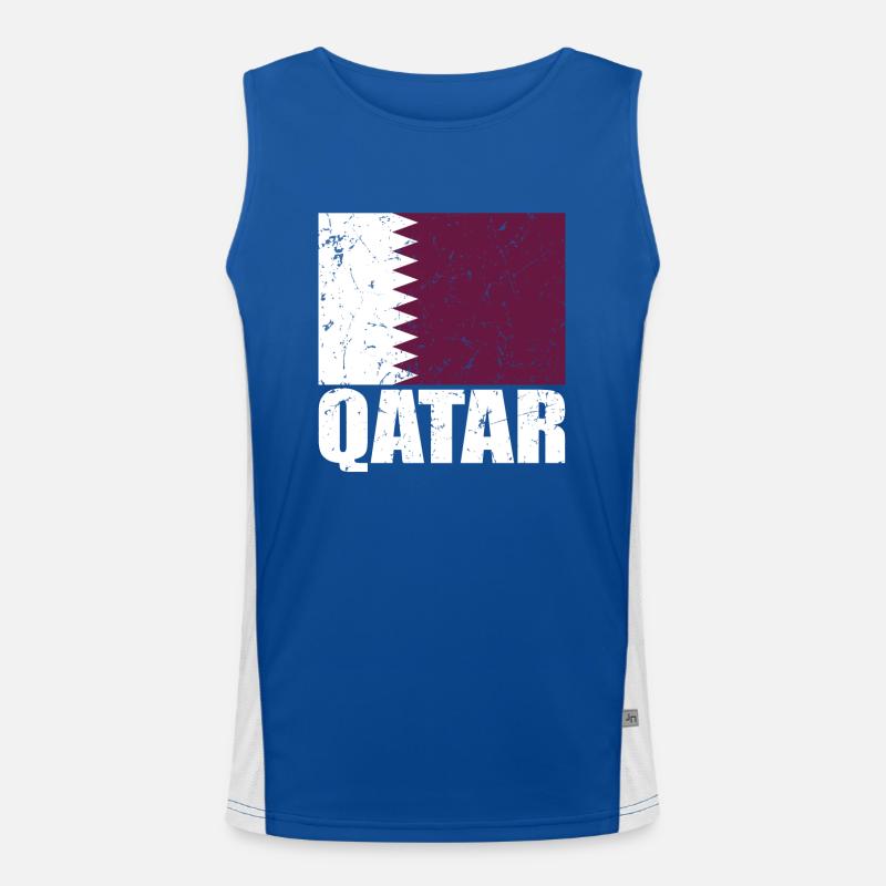 Drapeau du Qatar Débardeur respirant contrasté Homme 