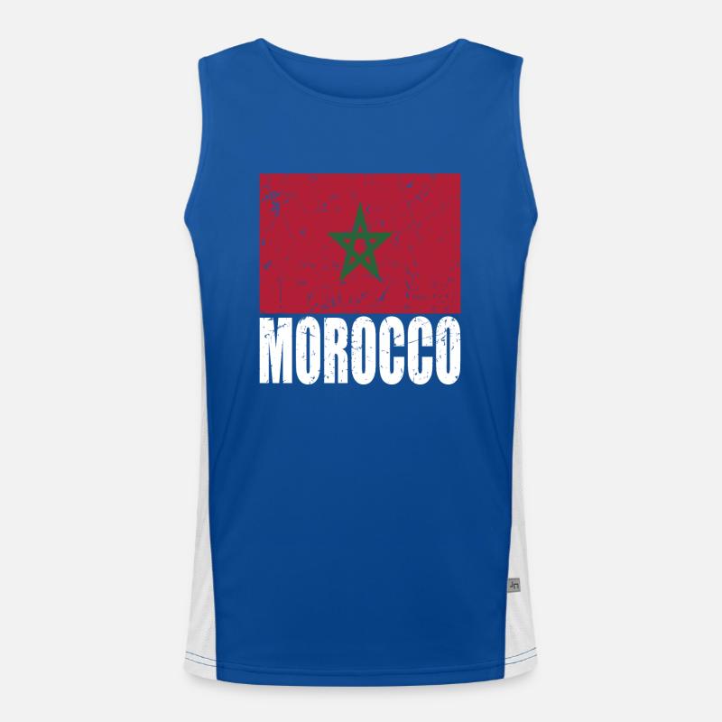 Drapeau du Maroc Débardeur respirant contrasté Homme 