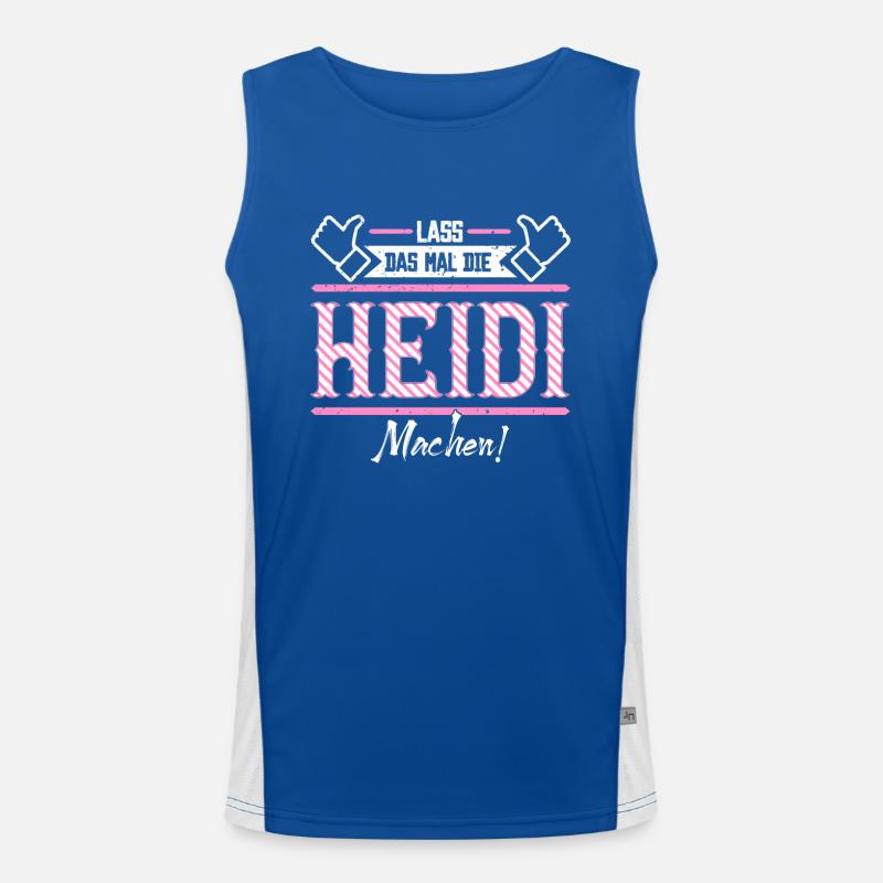 Heidi Geschenkidee Geschenk Geburtstag Funktionelles Kontrast-Tank Top für Männer 