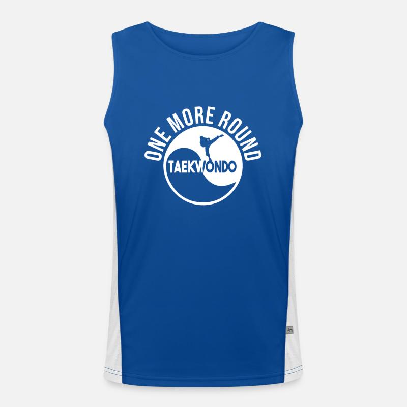 Taekwando One More Round Karate Gift Idea Men's Functional Contrast Tank Top 