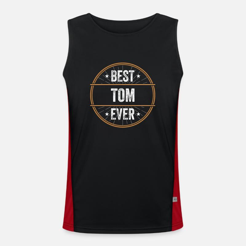 Best Tom Ever Vorname Name Geschenk Funktionelles Kontrast-Tank Top für Männer 