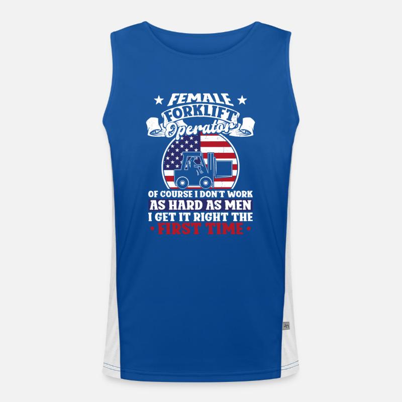 Certified Forklift Truck Operator Men's Functional Contrast Tank Top 