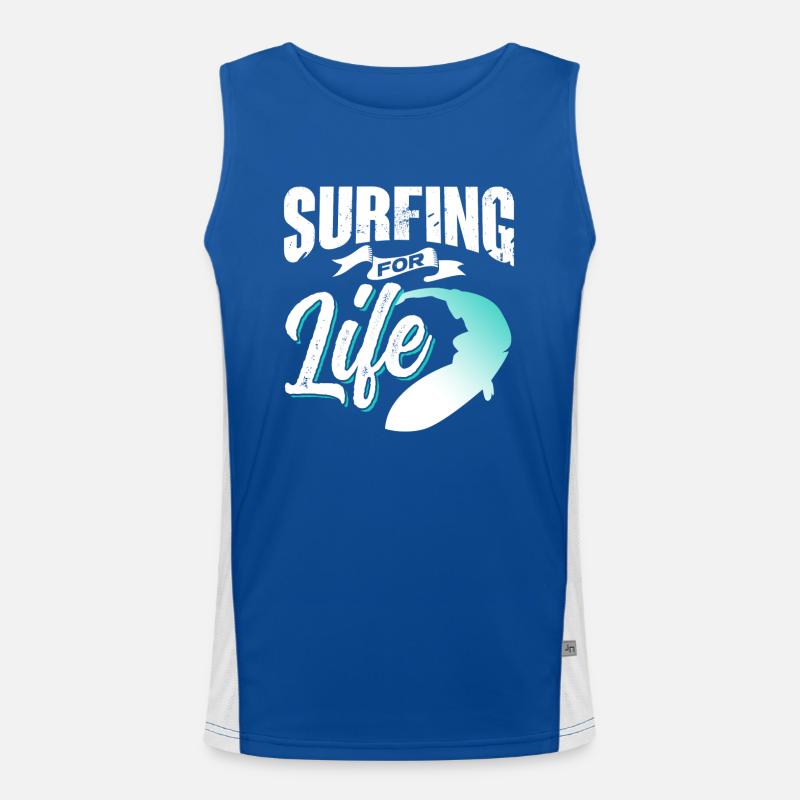 Surfing for life Surfer Surfing Surfboard Men's Functional Contrast Tank Top 