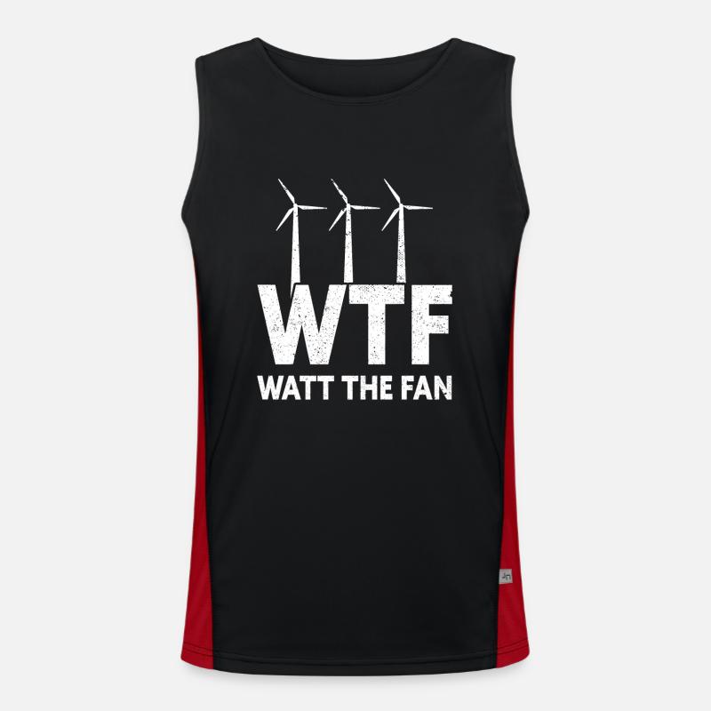 Wind turbine technician wind farm wind power Men's Functional Contrast Tank Top 