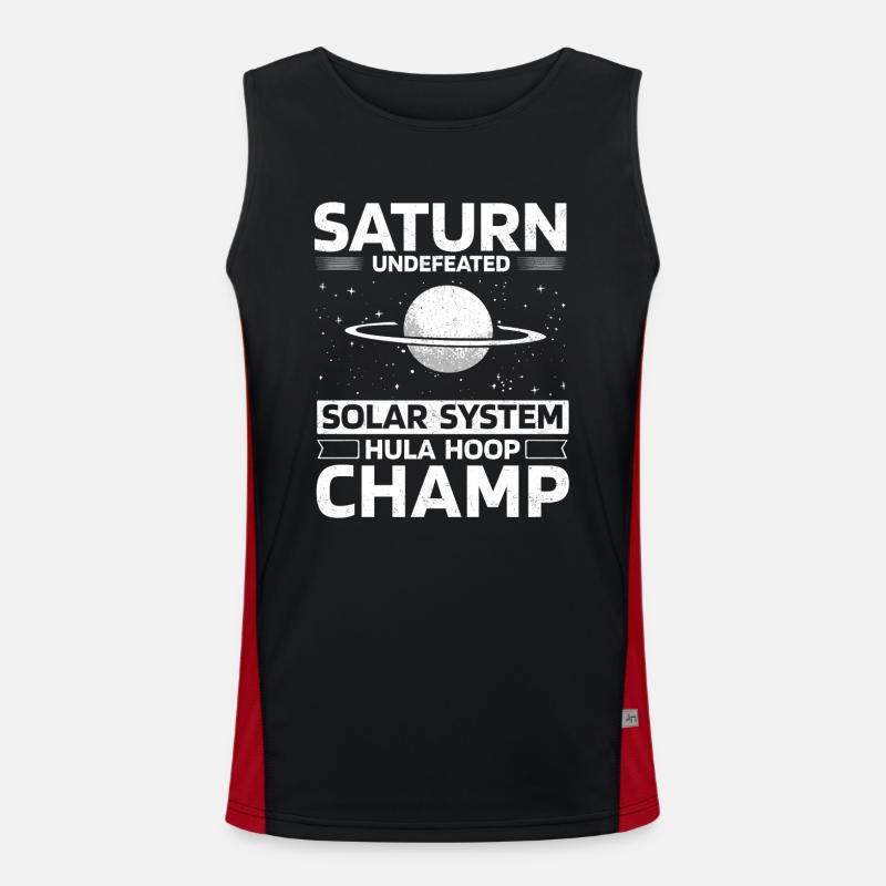 Saturn Planet, Planets, Universe Men's Functional Contrast Tank Top 