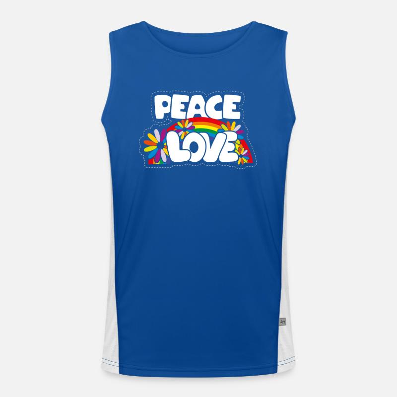 Peace Love Hippie Men's Functional Contrast Tank Top 