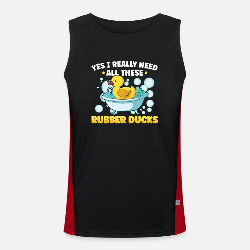 Rubber Duck Ducks Bird Hunt Duck lover Gift Idea Funktionelles Kontrast-Tank Top für Männer 