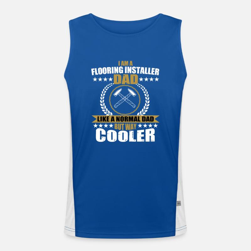 Floor layer dad Men's Functional Contrast Tank Top 