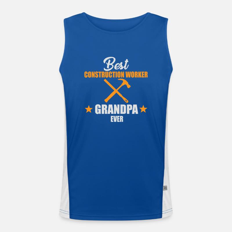 Bester Bauarbeiter Opa Funktionelles Kontrast-Tank Top für Männer 