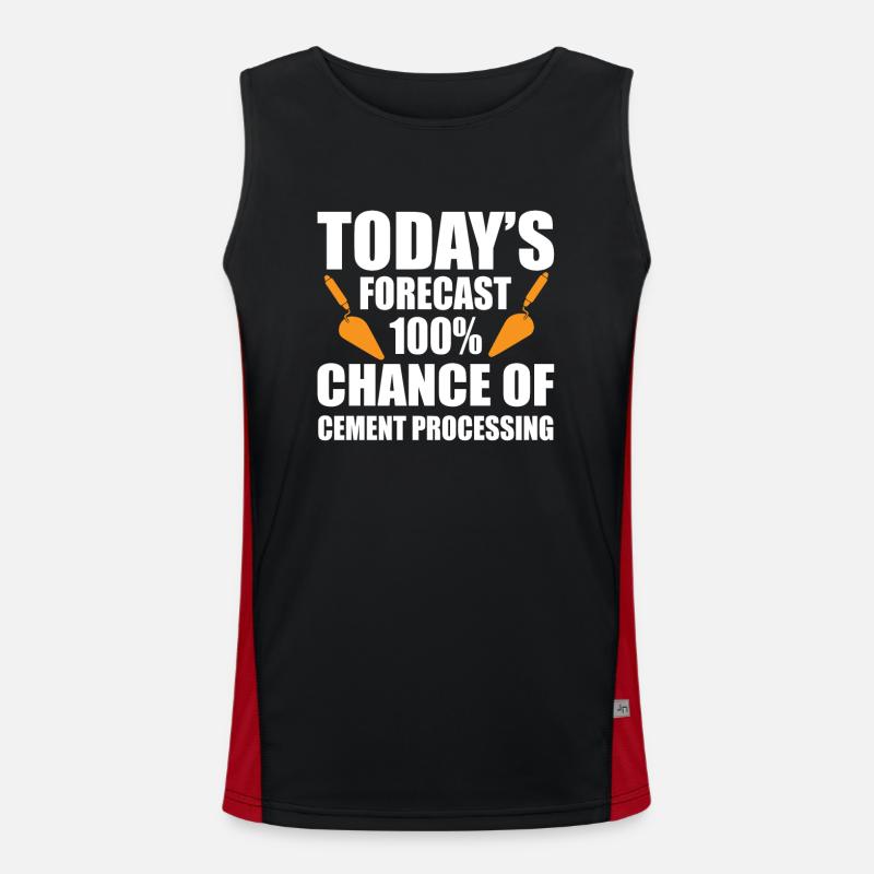 Funny Construction Worker Gift Men's Functional Contrast Tank Top 