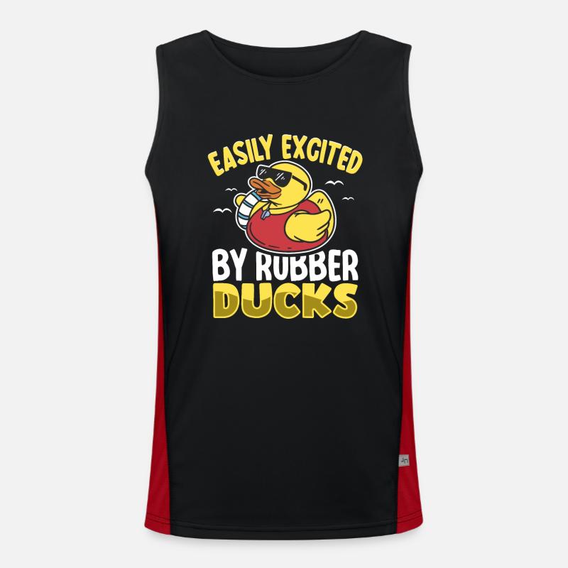 Rubber Duck Ducks Bird Hunt Duck lover Gift Idea Funktionelles Kontrast-Tank Top für Männer 