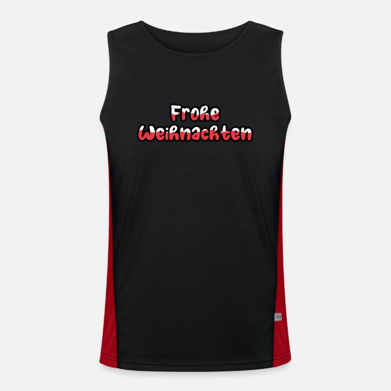 Frohe Weihnachten Geschenk Funktionelles Kontrast-Tank Top für Männer 