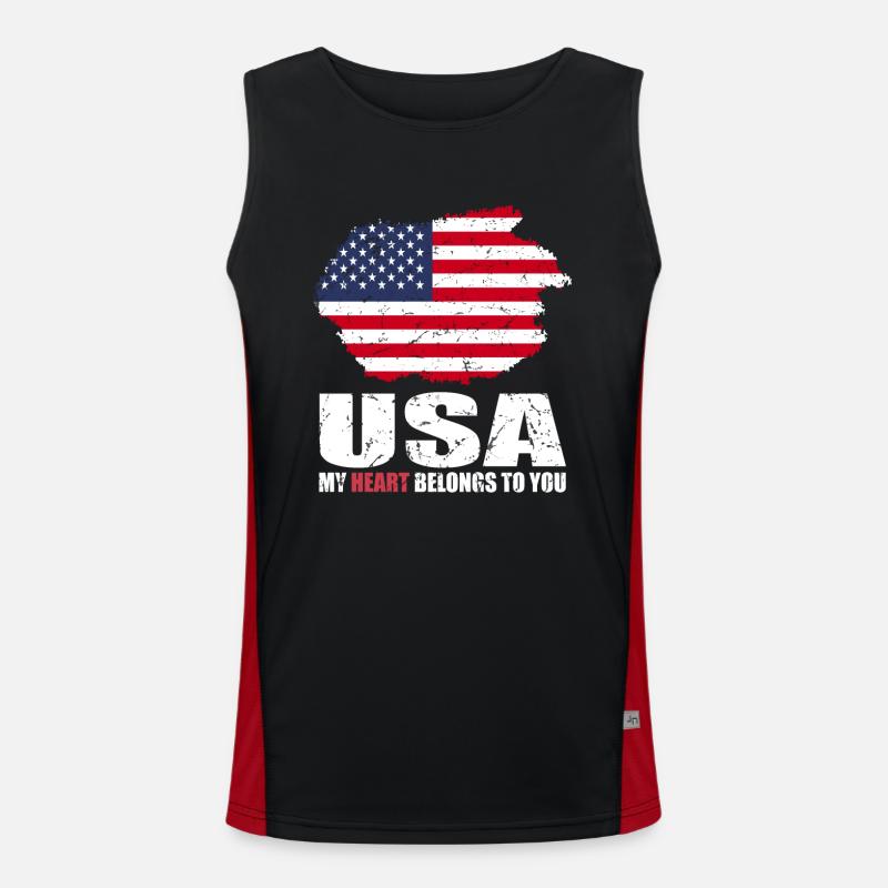 Drapeau de cerf Débardeur respirant contrasté Homme 