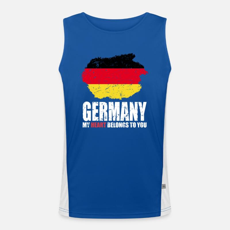 Germany Flag Men's Functional Contrast Tank Top 