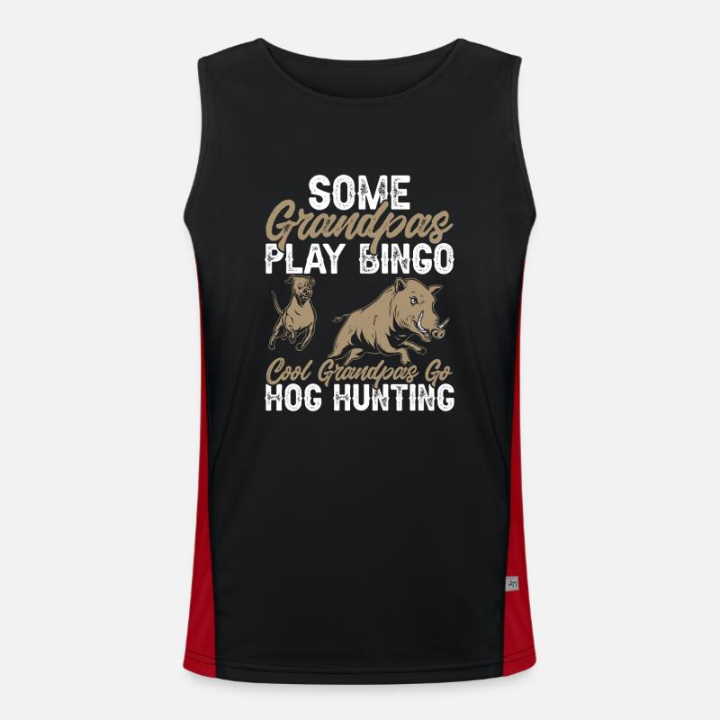 Wildschweinjagd Jäger Wildschwein Funktionelles Kontrast-Tank Top für Männer 