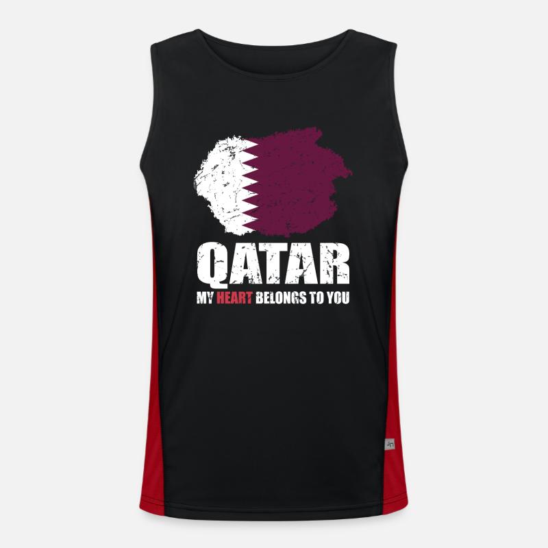 Drapeau du Qatar Débardeur respirant contrasté Homme 