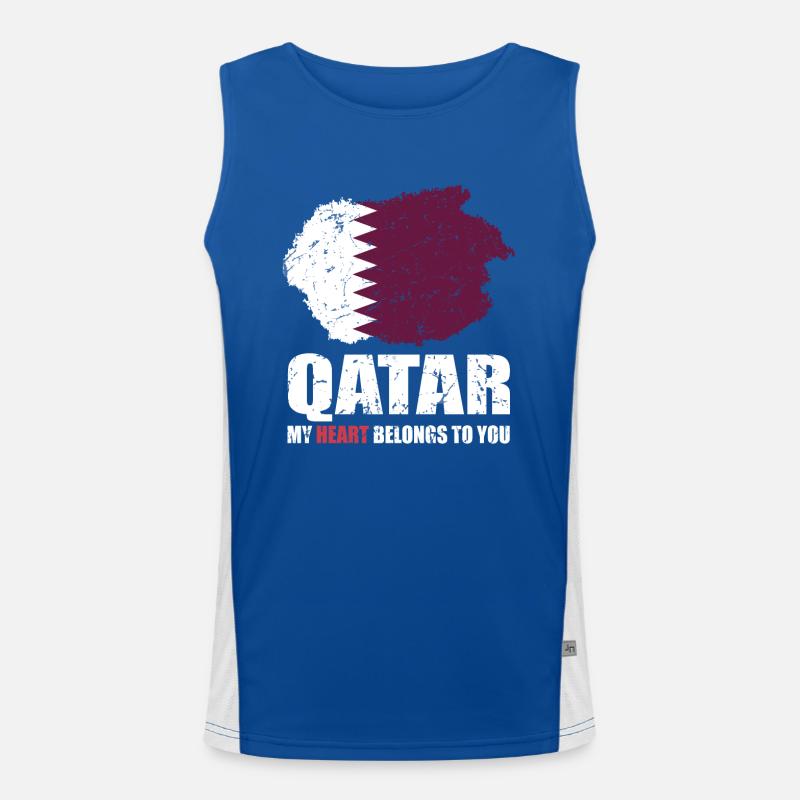 Drapeau du Qatar Débardeur respirant contrasté Homme 